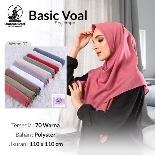 Gambar Hijab jilbab kerudung segi empat polos basic voal umama scarf dari Sa'adah Hijab Fashion Kab. Bogor Tokopedia