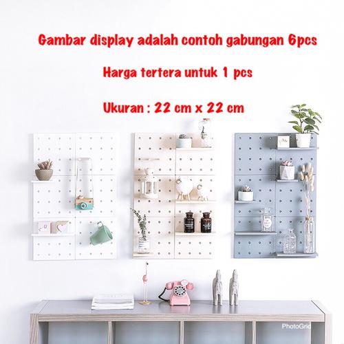 Gambar Wall storage peg board pajangan dinding dekorasi multifungsi - Pink dari Hellogorjes_ Jakarta Utara Tokopedia