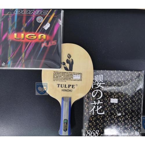 Foto Produk Bat Pingpong carbon plus karet Donic kombinasi karet china set dari ASTA SPORT DONIC STORE