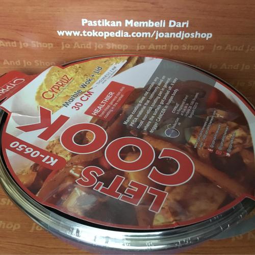 Foto Produk Kuali Anti Lengket Marble 30cm Tutup Kaca Cypruz Wajan Frywok dari Jo And Jo Shop