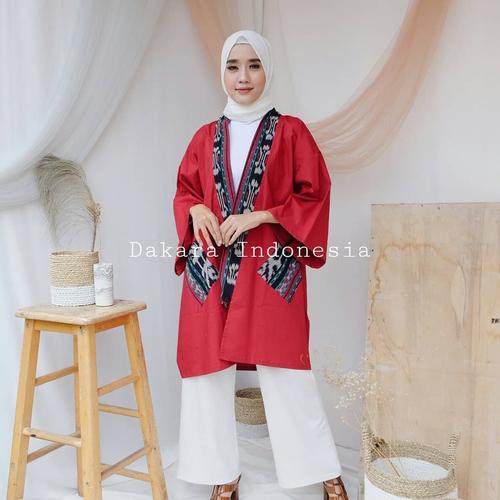 Foto Produk Outer Oversize Ethnic Manaka Tenun Ikat - Dakara Indoenesia dari Dakara Indonesia