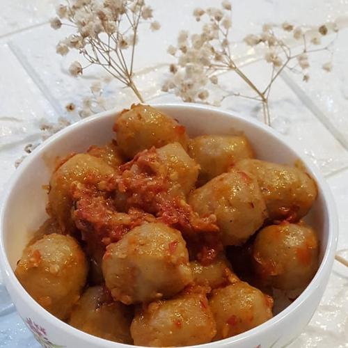 Foto Produk BESTSELLER!! PENTOL DAGING SAPI PEDAS FROZEN HALAL dari Mybestiefood