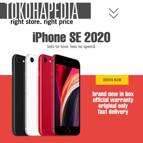 Gambar New iPhone SE 2020 256GB / 256 RED, BLACK, WHITE - Putih dari tokohapedia Jakarta Pusat Tokopedia