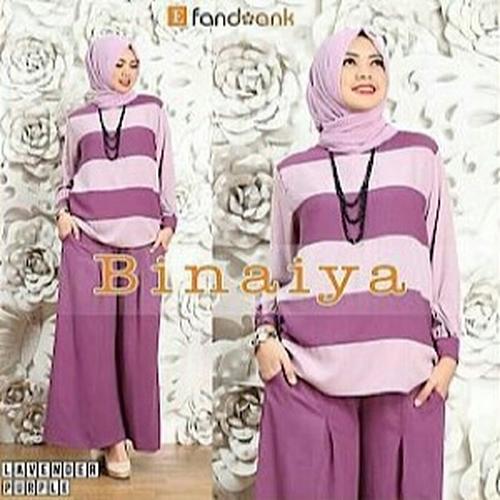 Foto Produk Gamis / Baju / Pakaian Wanita Muslim Binaiya syari set 3in1 dari FERI'S TOKO