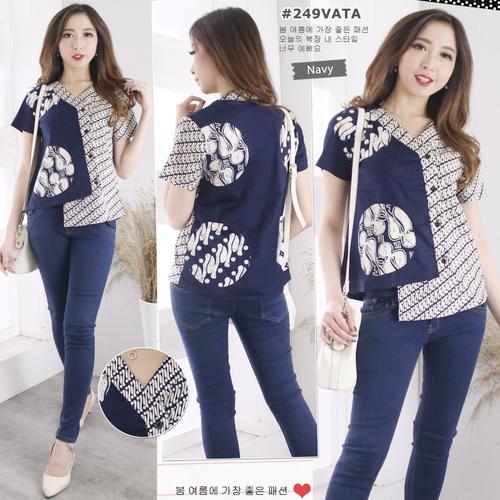 Foto Produk Baju atasan Batik (249VATA) blouse wanita modern terbaru-standart dari YesOK