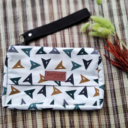 Foto Produk Pouch 3 in 1 Kanvas/Clutch Wanita Pria Bahan Kanvas Trendy dari tokolimitless
