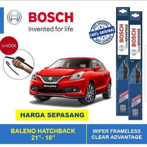 Jual WIPER MOBIL BALENO HATCHBACK 2018 UP ORI BOSCH CLEAR ADVANTAGE 1SET Jakarta Barat fast