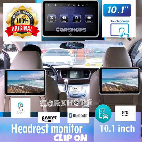 Jual Headrest Car Monitor Clip On 10 Inch TouchScreen HD Screen Slim