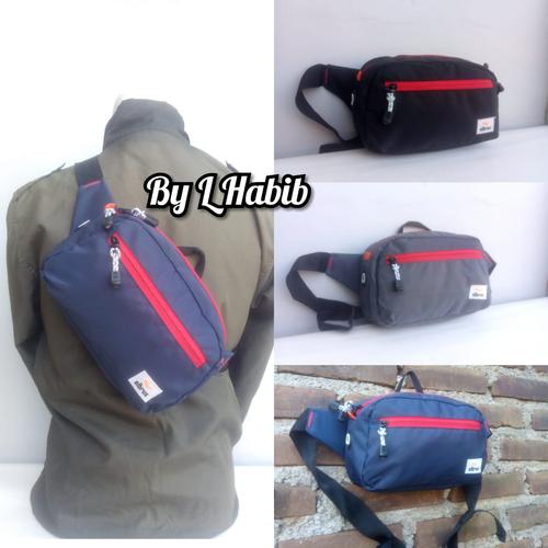 Foto Produk tas waistbag waist bag pria kotak elbrus - Hitam dari L Habib