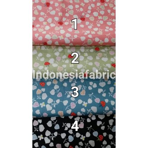 Foto Produk Kain bahan Katun Jepang Tokai senko motif strawberry dari Toko Kain Grosir