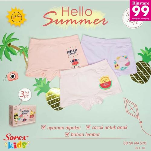 Foto Produk SOREX KIDS GIRL SK MA 206 - CD CELANA DALAM BOXER ANAK CEWEK PEREMPUAN - M dari Rinstore99