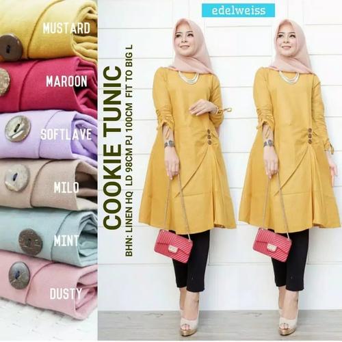 Foto Produk BAJU ATASAN WANITA/REMAJA MUSLIM TERMURAH COOKIE TUNIK dari diesa store