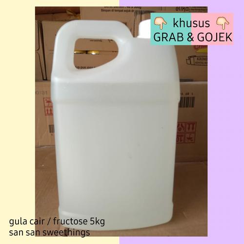 Foto Produk gula cair / gula cair buah / fructose / fruktosa 5kg grab gojek dari san san sweethings