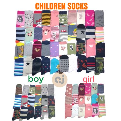 Foto Produk (6 pasang) kaos kaki anak motip gambar karakter cewek cowok(unisex) - Motip Cewek dari Rubas_store