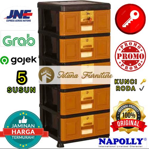 Foto Produk LEMARI PLASTIK / RAK PLASTIK SERBAGUNA / EXCEL / LACI PLASTIK 5 SUSUN dari IstanaFurniture
