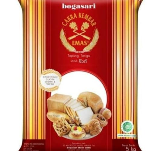 Foto Produk TEPUNG TERIGU CAKRA KEMBAR EMAS PREMIUM ROTI 5 KG 1 PCS dari LERENG LAWU
