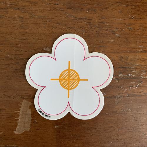 supreme flower sticker