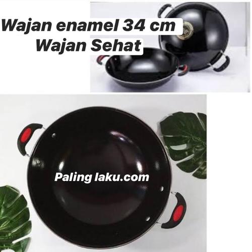 Foto Produk WAJAN ENAMEL 34 cm - Wajan Sehat dari Cellis Houseware