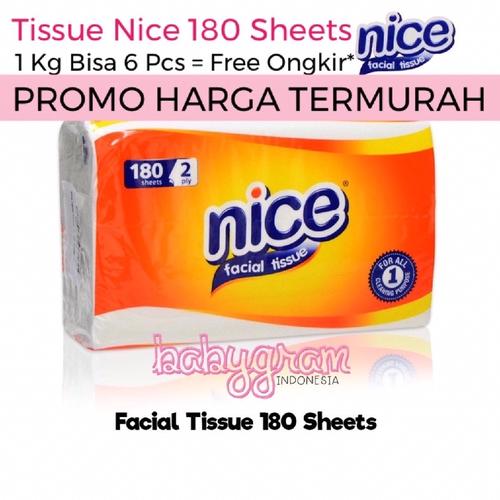 Foto Produk NICE Facial Tissue 180 Sheets 2 Ply / Tisu Tissu Travel Refill dari Babygram_indonesia