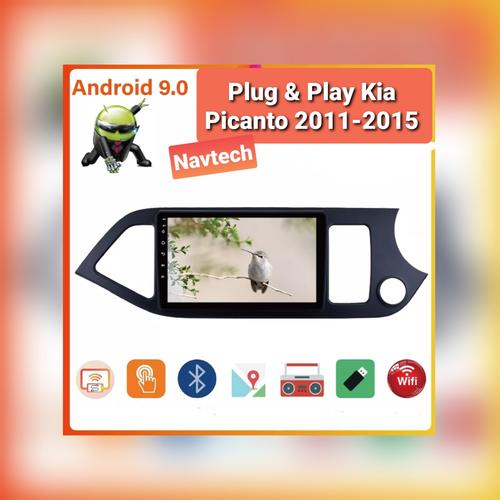Foto Produk Head unit android 9" 2GB Kia Picanto 2011-2015 SPLIT SCREEN IPS 2.5D - 1GB 16GB dari Navtech