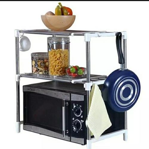 Foto Produk Microwave Storage Rack Rak portable serbaguna 2 susun dari jkgrosir