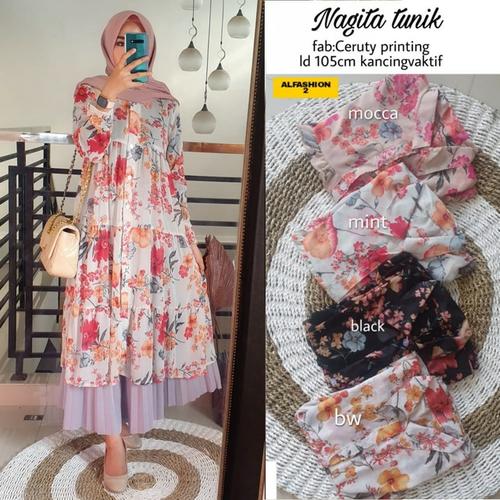 Foto Produk tunik bangkok nagita midi dress zara - Mint, all size dari Paris style