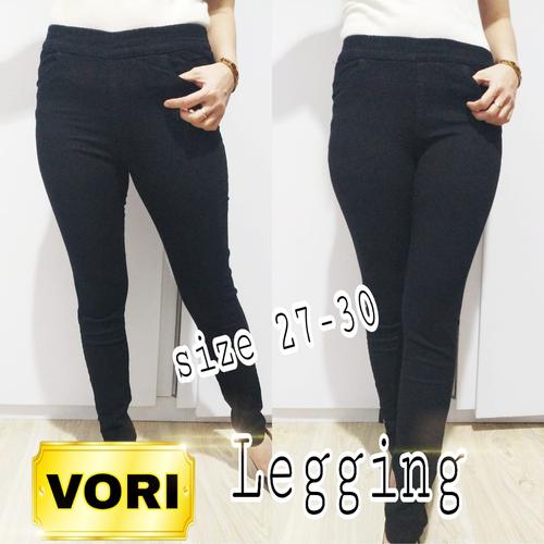 Jual celana leggings / legging jeans wanita karet skinny hitam coklat 27-30  - Hitam, 27 - Jakarta Barat - natacia | Tokopedia