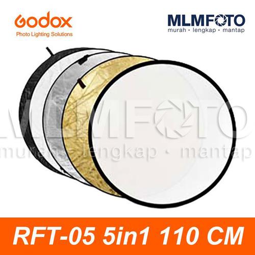Foto Produk GODOX 5 IN 1 110CM COLLAPSIBLE REFLECTOR RFT-05 5IN1 ROUND CIRCLE 110 dari MLMFOTO