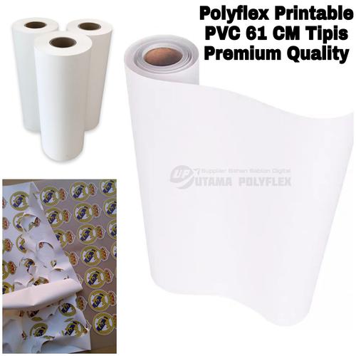 Jual Polyflex Printable PVC Lebar 61 CM White Tipis Meteran Premium ...