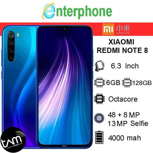 Foto Produk Xiaomi Redmi Note 8 6/128 Ram 6 Gb Rom 128 Gb Garansi Resmi - Hitam dari enterphone2