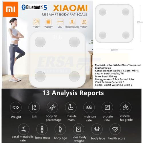 Foto Produk Timbangan Xiaomi Mi Smart Scale 2 Body Fat Analyzer With 10 Physical dari Ersaguns