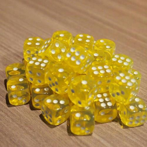 Foto Produk Dadu Dot Warna Warni - D6 Dice - Kuning dari Tabletoys