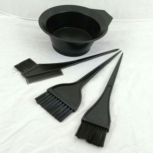 Foto Produk Mangkok Cat Semir Rambut Sisir Kuas Set 4 in 1 Hitam dari SOMIMOL
