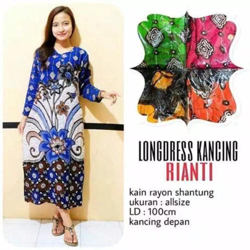 Foto Produk Longdress batik / daster panjang / baju daster / gamis rayon dari RisqianaBatik