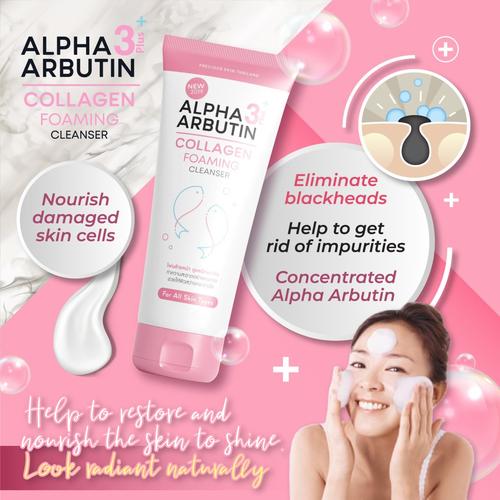 Jual alpha arbutin 3 plus collagen foaming face cleanser Kota Medan