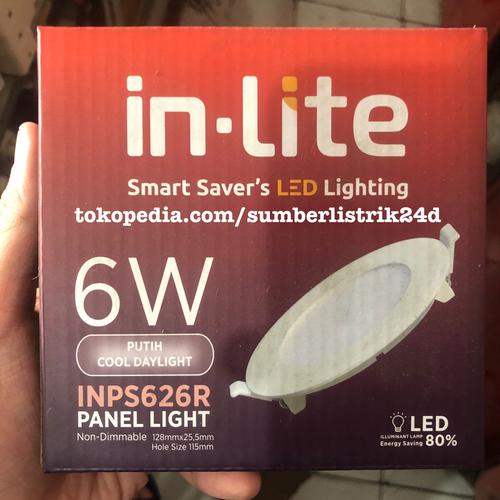 Jual Led panel 6w inlite INPS 626R inbow 6 watt 628R lampu downlight ...