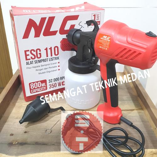Foto Produk ESG-110 SPRAY GUN LISTRIK SEMPROTAN ANGIN CAT 350 WATT NLG ESG 110 dari Semangat Teknik