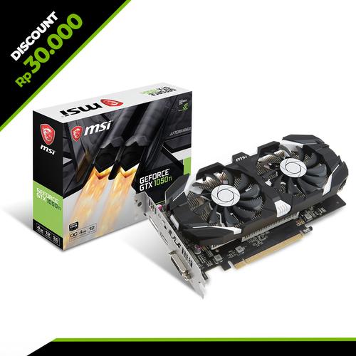 Foto Produk MSI GTX 1050 Ti 4GB DDR5 / MSI GTX 1050 Ti 4GT OC - DUAL FAN dari toko expert komputer