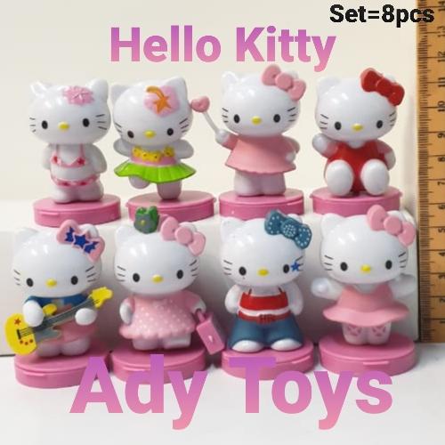 Foto Produk Hello Kitty Stamp Set/8pcs Action Figure 6cm dari Ady Toys