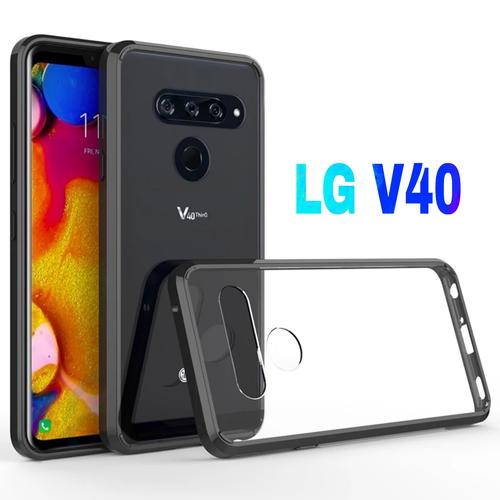Foto Produk Case LG V40 Hard Case Hybrid LG V40 ThinQ belakang Keras Acrylic Cover - List Hitam dari AZ Store 91