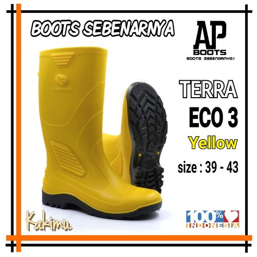 Foto Produk SEPATU BOOT MURAH AP BOOTS ECO 3 YELLOW - Kuning, 42 dari kakimu_ols