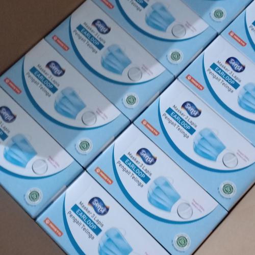 Gambar Masker Sensi isi 40 Earloop dari Zhuko11shop undefined Tokopedia