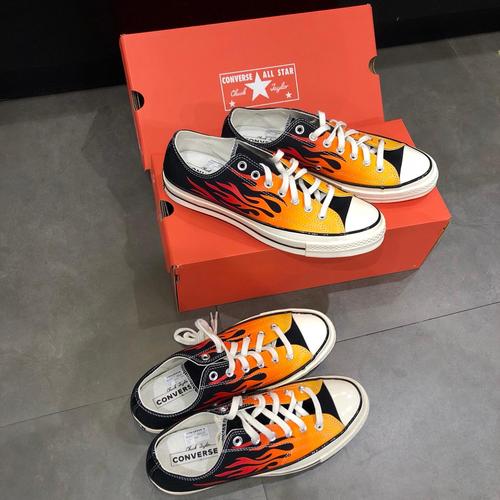 flame low top converse