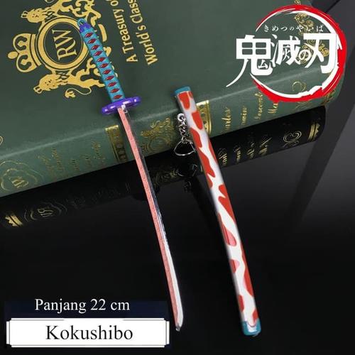 Jual Keychain Pedang Nichirin Anime Kimetsu no Yaiba Kokushibo Kab