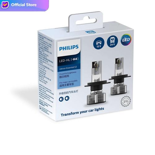 Foto Produk Philips Ultinon Essential G2 LED H4 6500K Bohlam Lampu Mobil Putih dari Depo Oto