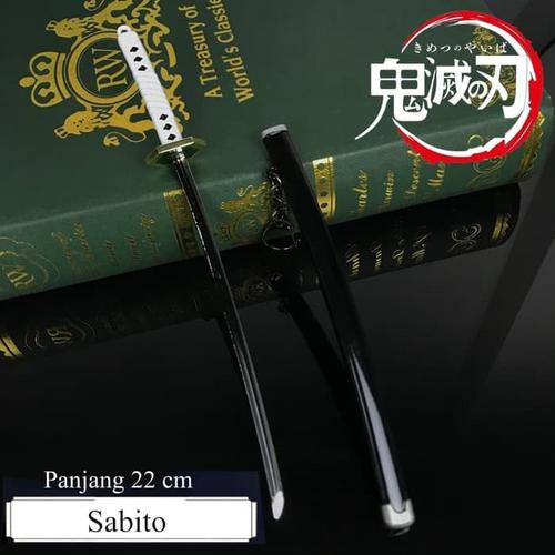 Jual Keychain Pedang Nichirin Anime Kimetsu no Yaiba Sabito Kab