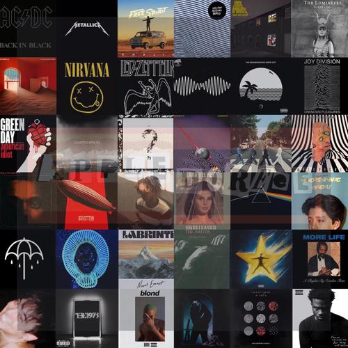 Foto Produk College Wall Kit Band Poster Aesthetic Square - Dark, 18pcs dari Appledoreee