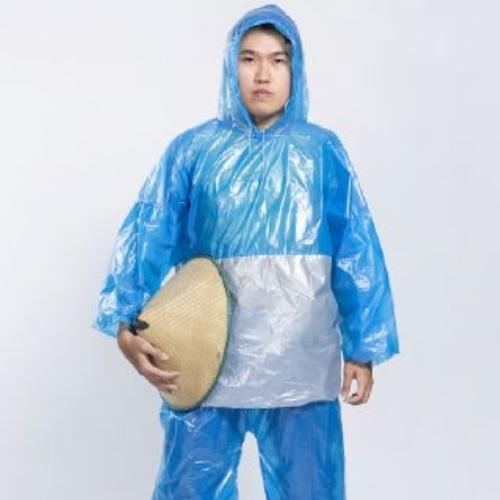 Foto Produk Jas Hujan Tebu Stelan Jaket Celana Kombinasi HDPE - Biru dari UPR