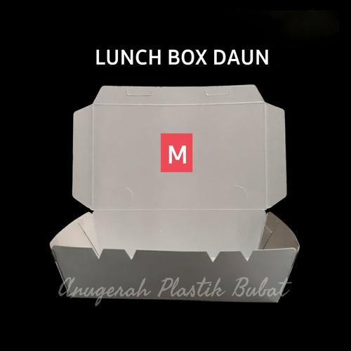 Jual Paper Lunch Box Size M Merk Daun/ Lunch Box Kertas ukuran M Kab. Bandung Anugerah