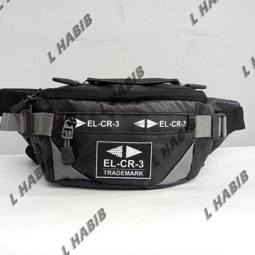 Foto Produk tas waist bag waistbag pria selempang bimo semi kulit waterproof - Hitam dari L Habib